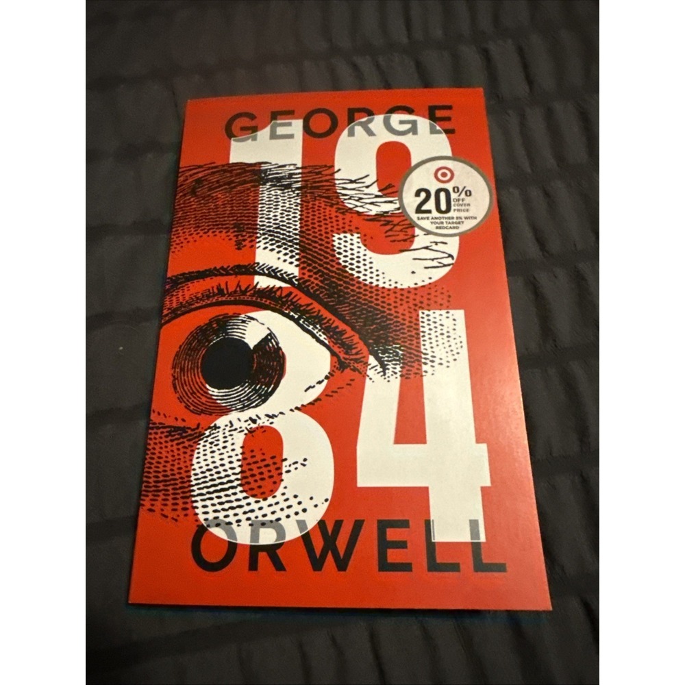 1984 Book by George Orwell (New Cover Photo, Trade Paperback) Box B